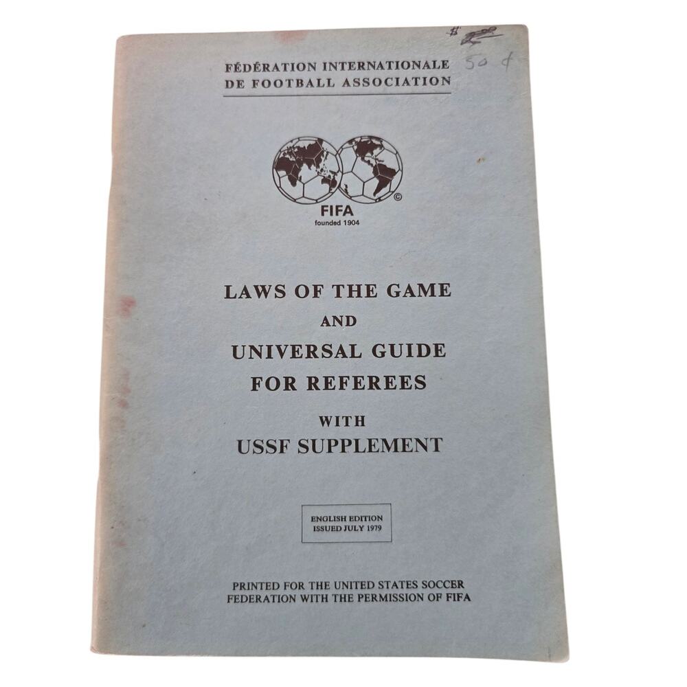 Vintage FIFA Laws of Game 1979 book United States Soccer Federation USSF